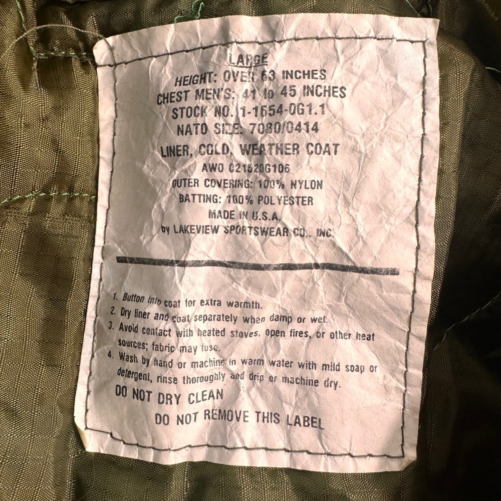 Vintage M65 US Army Coat Military Field Cold Weather L Woodland Camo Lined - Picture 3 of 14